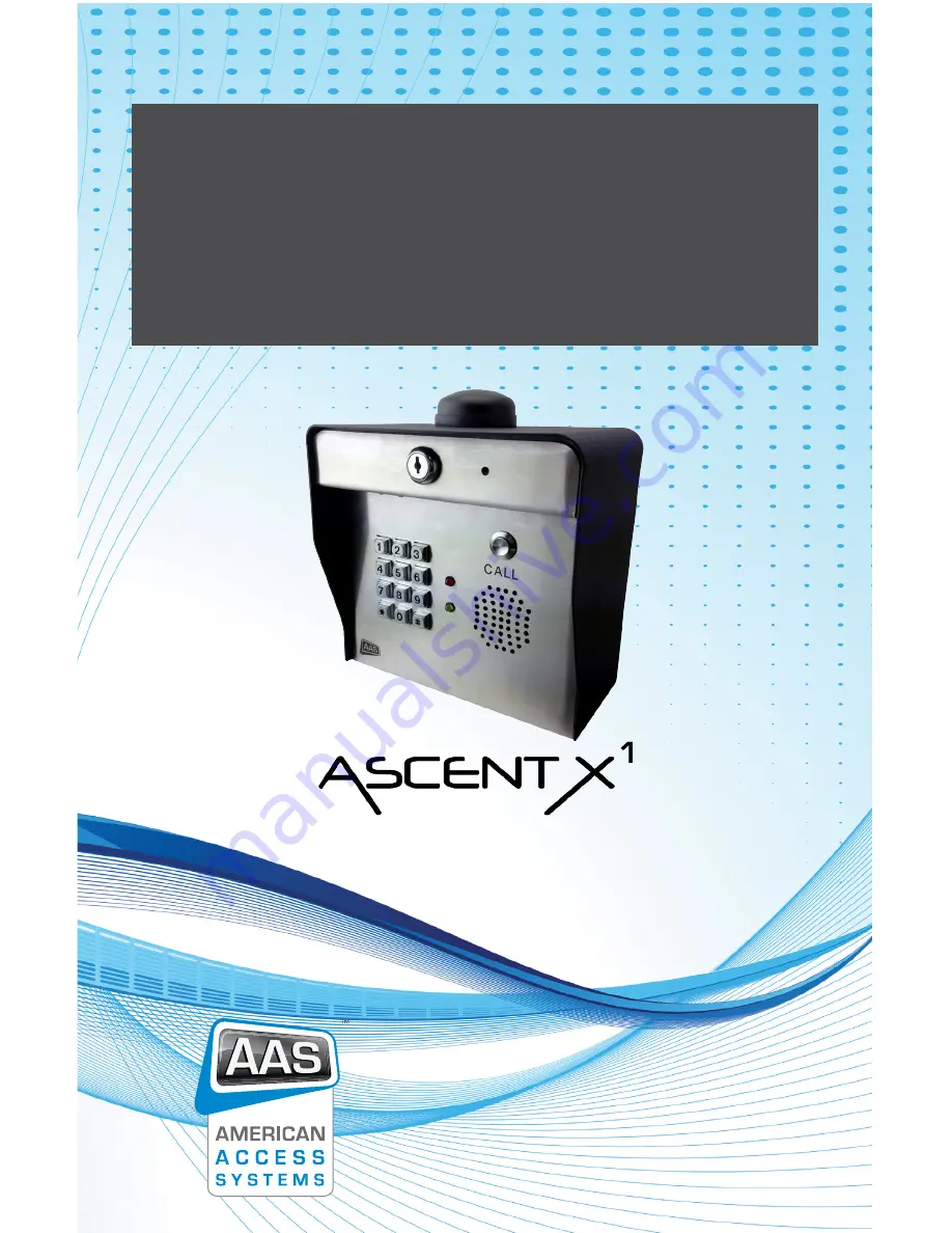 AAS 16-X1 ASCENT X1 Installation And Operating Manual Download Page 1