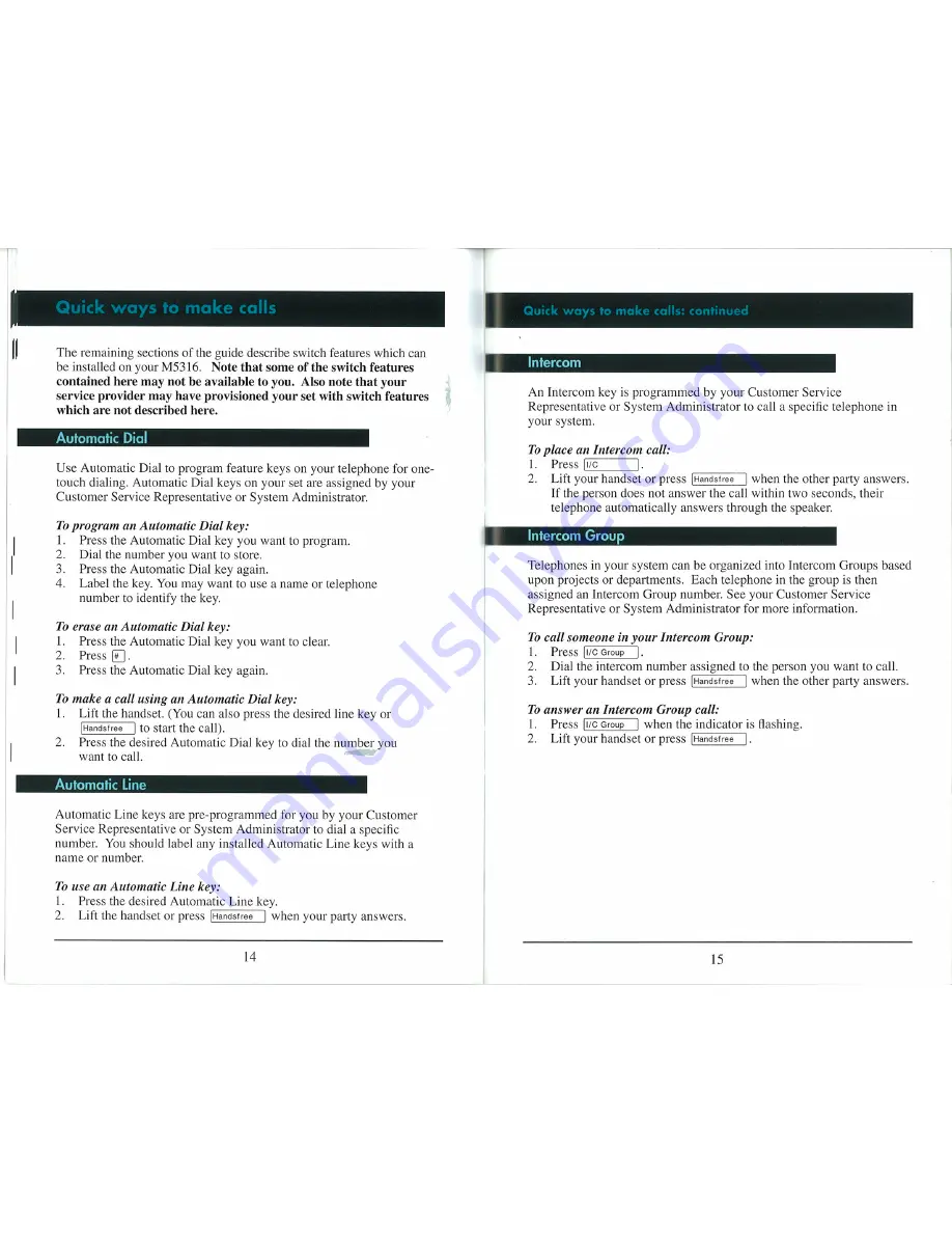 Aastra MERIDIAN M5316 User Manual Download Page 10