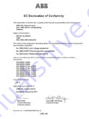 ABB A43 Manual Download Page 189