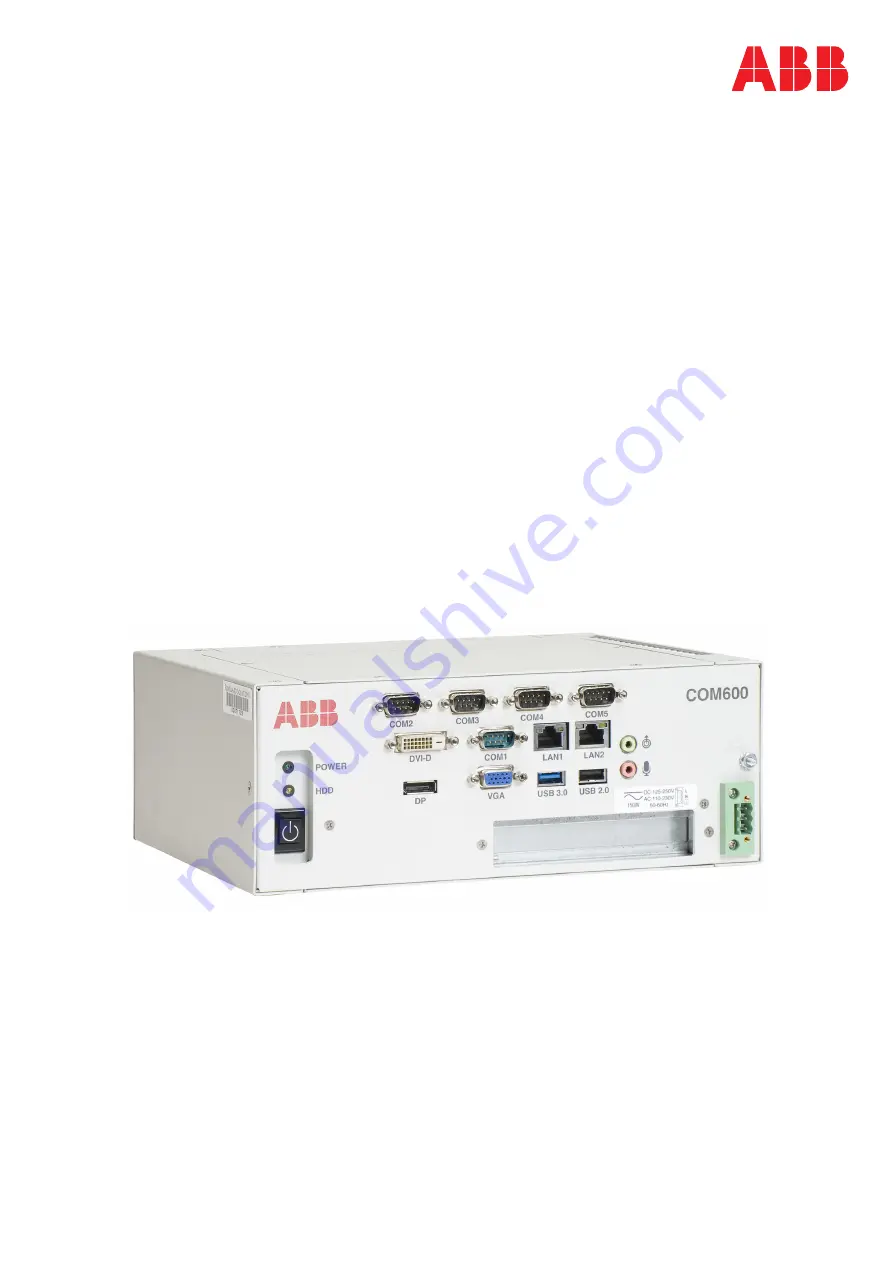 ABB COM600F ANSI Operator'S Manual Download Page 1