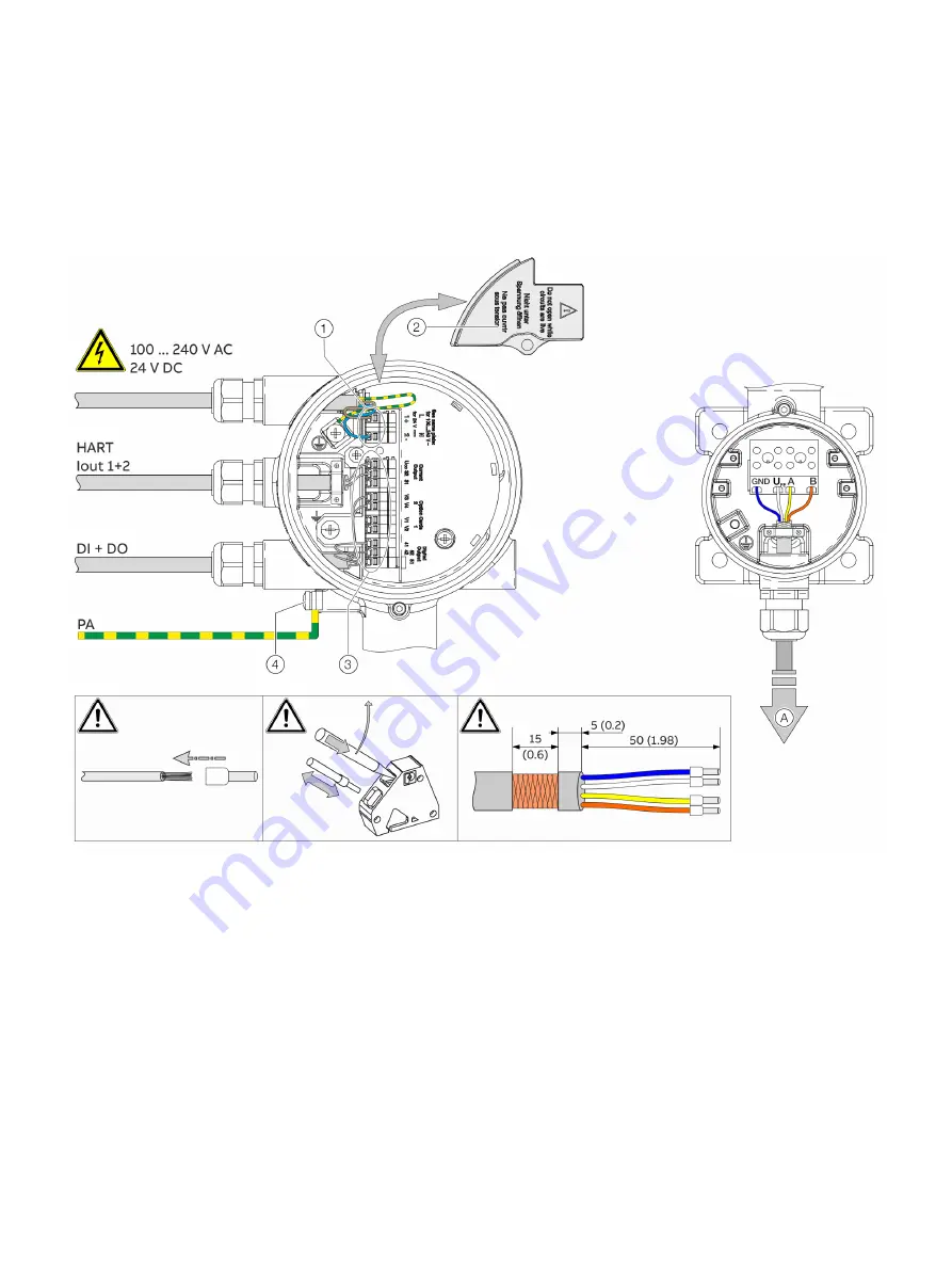 ABB CoriolisMaster FCH400 Series Operating Instructions Manual Download Page 58