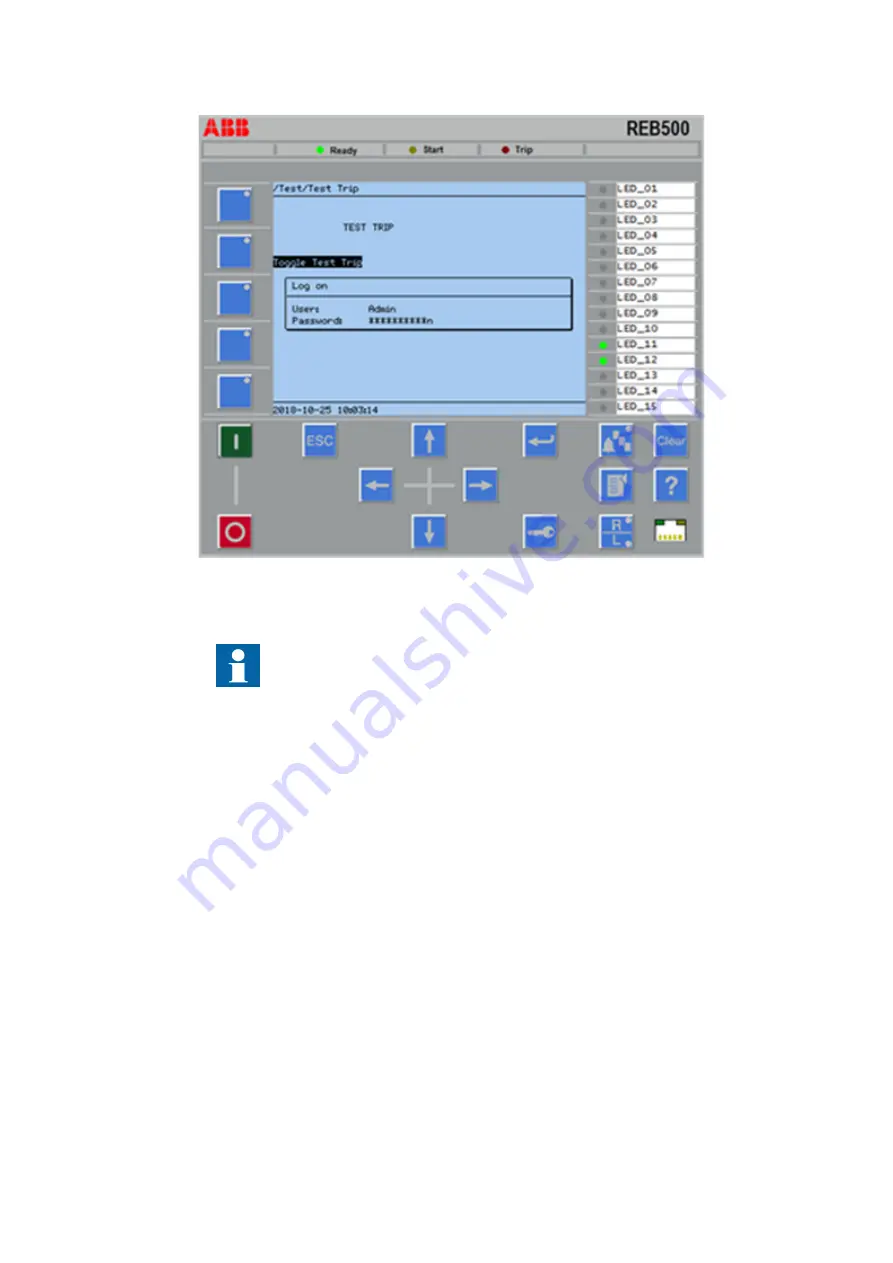 ABB Relion REB500 Operation Manual Download Page 89