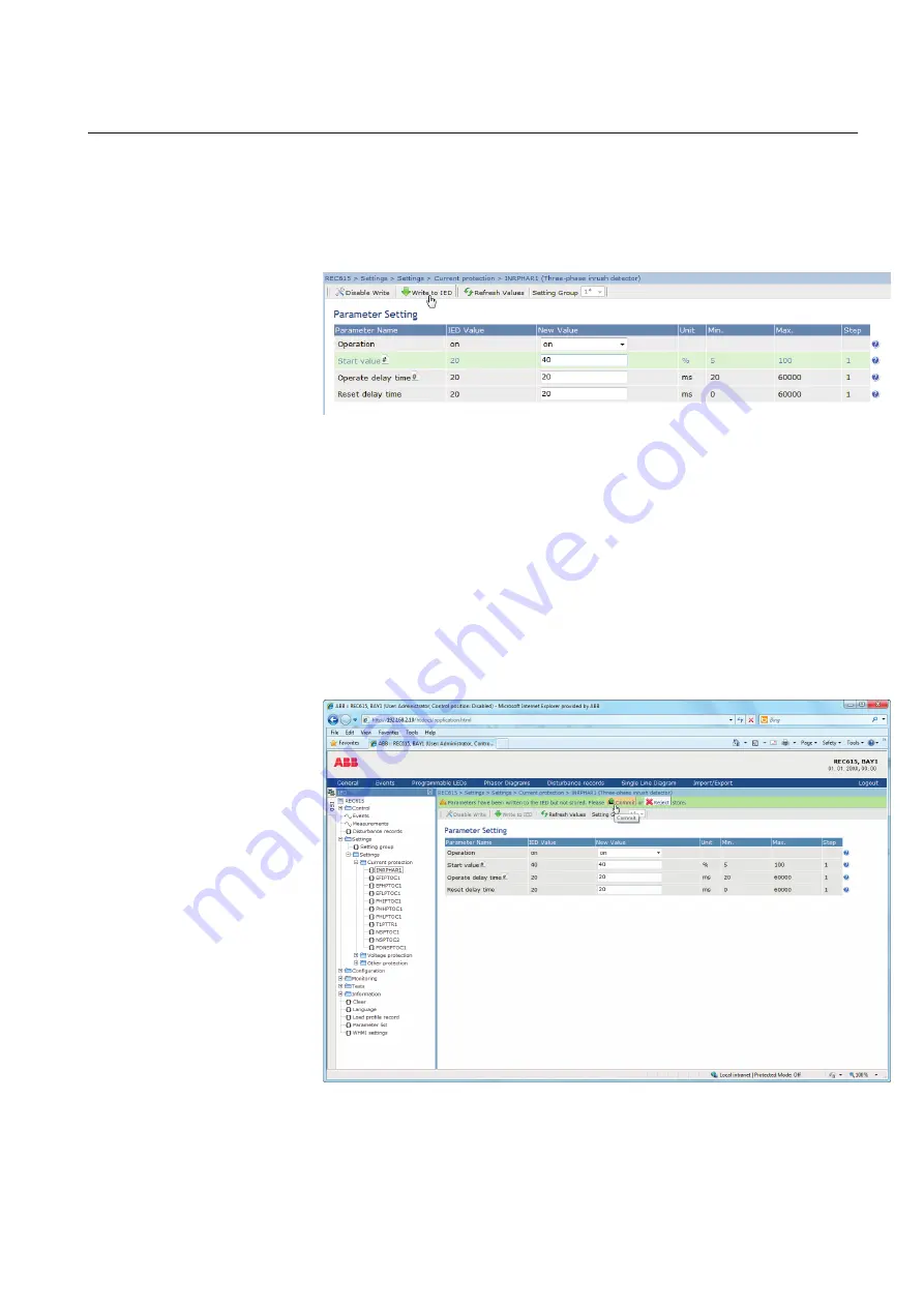 ABB Relion REC615 Operation Manual Download Page 75