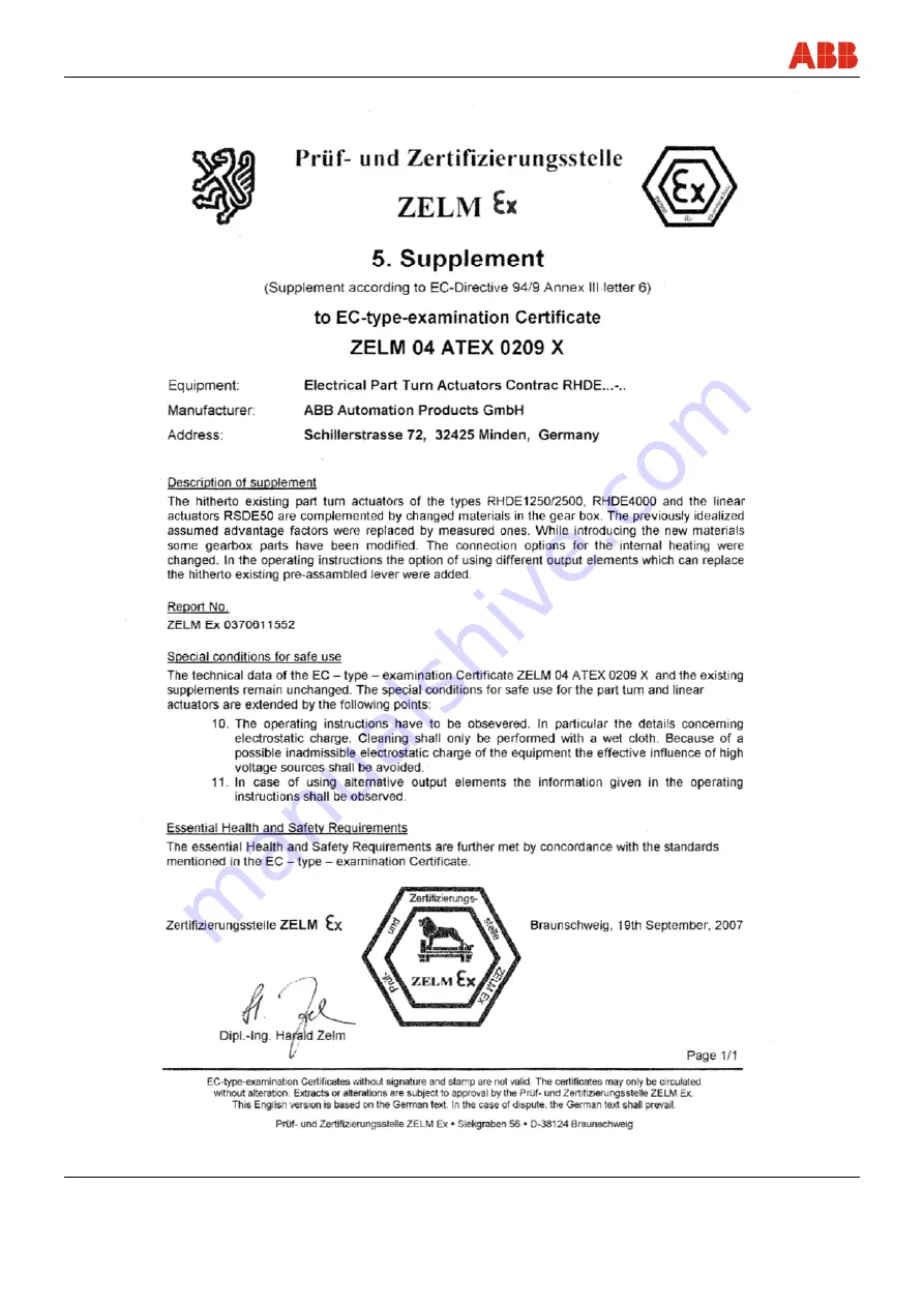 ABB RHDE8000 Скачать руководство пользователя страница 46