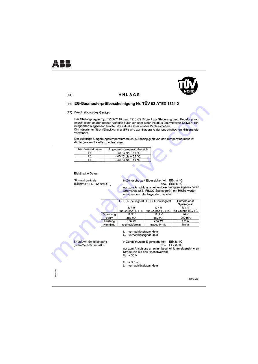 ABB TZIDC-110 Short Manual Download Page 34