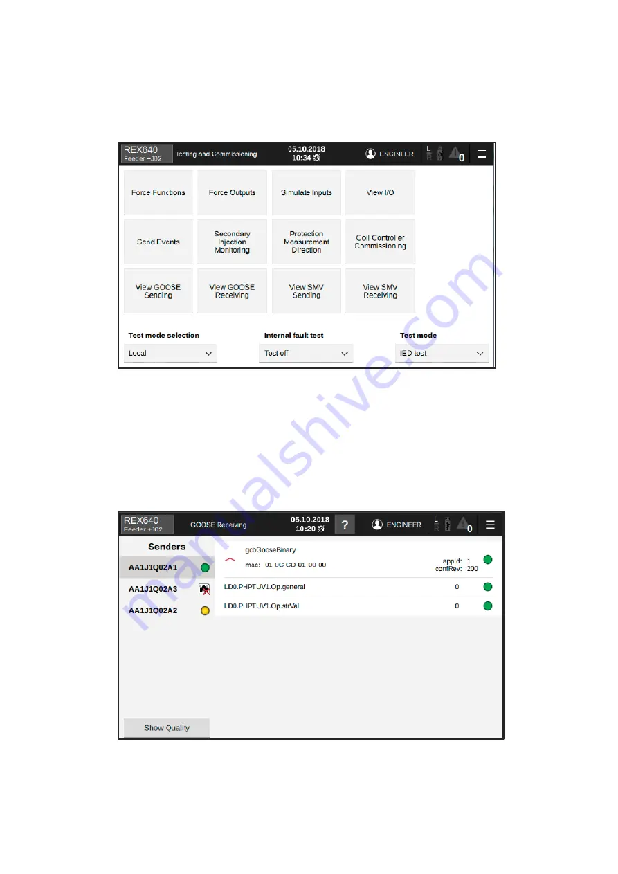 ABB UniGear Digital Commissioning And Testing Manual Download Page 90