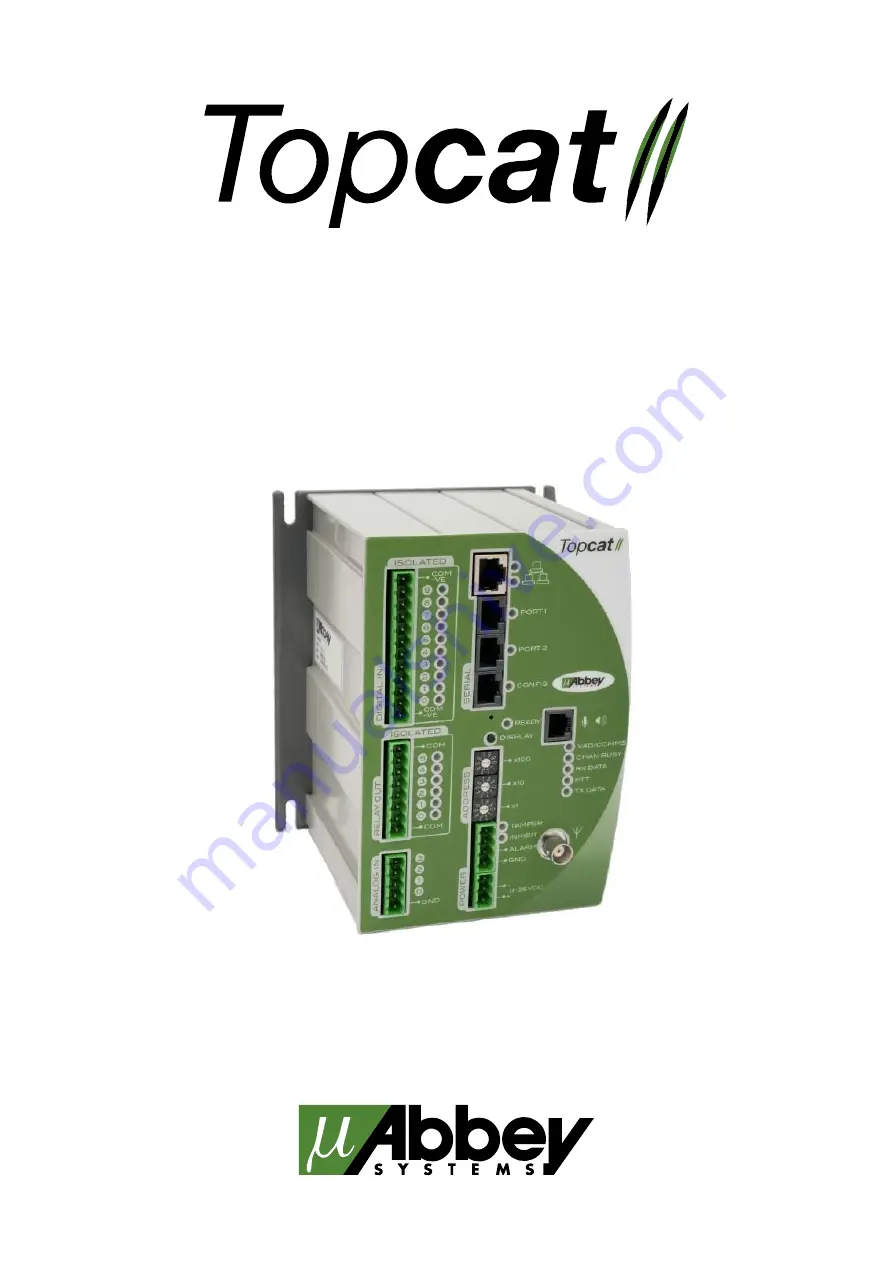 Abbey Topcat TC0 Installation Manual Download Page 1