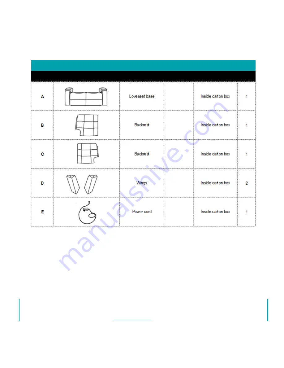 Abbyson RX-M466 Assembly Instructions Manual Download Page 4