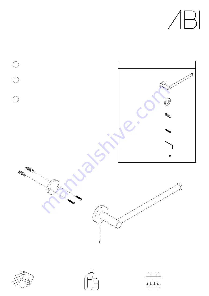 ABI INTERIORS ELYSIAN HAND TOWEL HOLDER 12250 Installation Manual Download Page 2