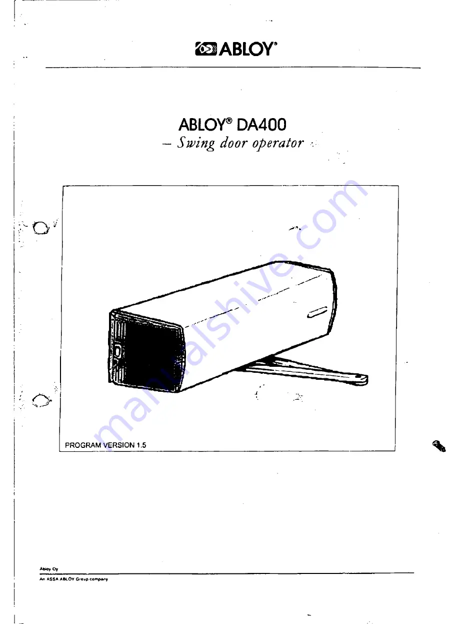 Abloy DA400 Manual Download Page 1