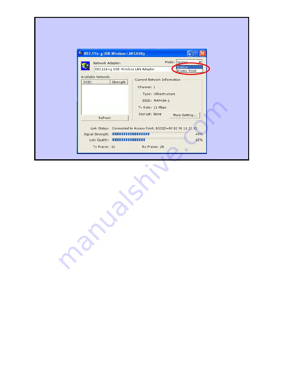 Abocom 802.11b/g Wireless LAN USB 2.0 Module... User Manual Download Page 18