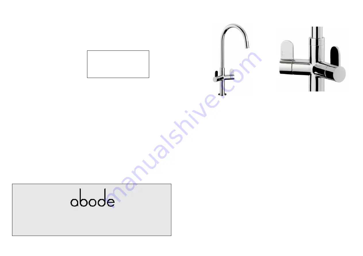 Abode Verla Monobloc AT1234 Quick Start Manual Download Page 1