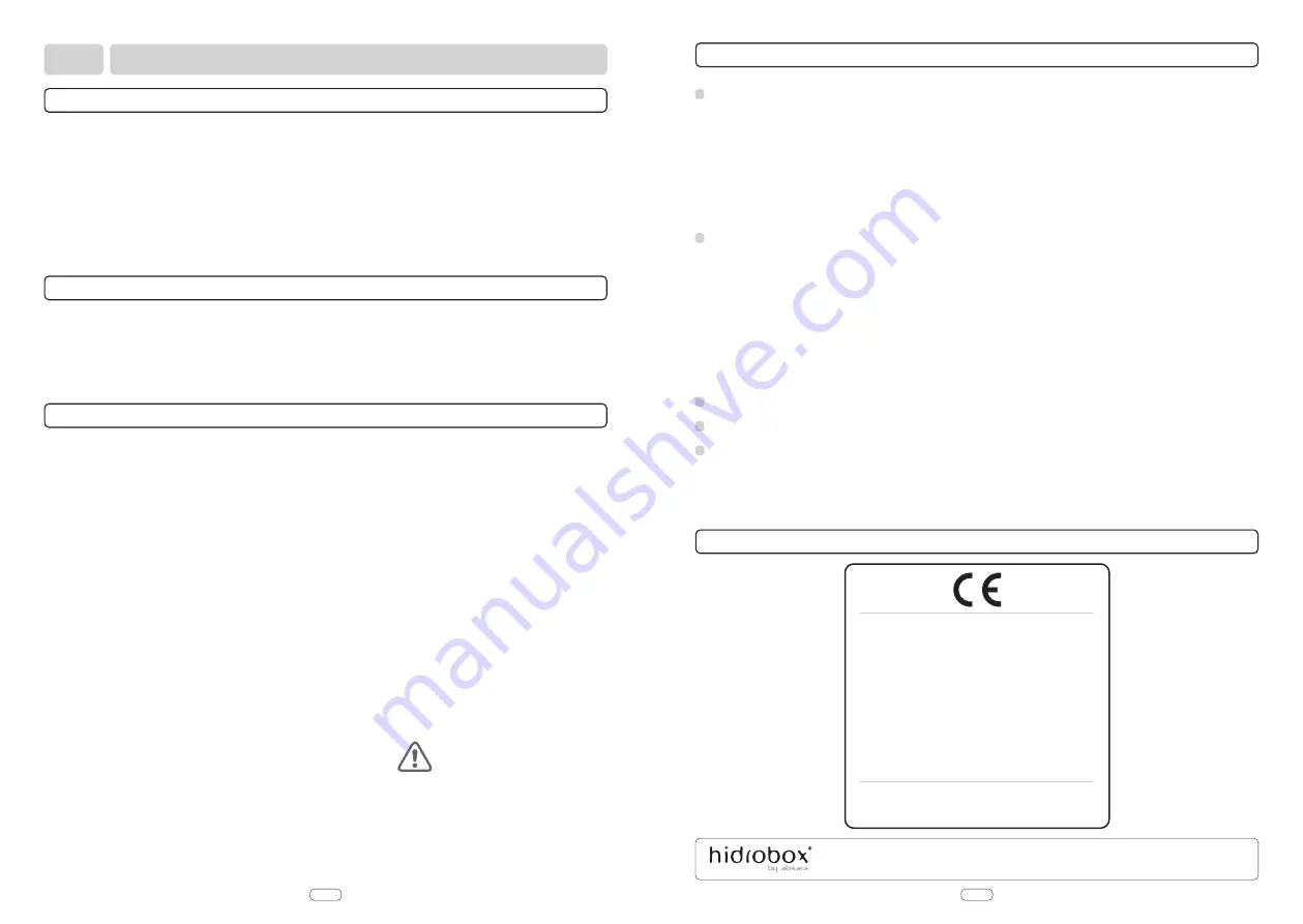 Absara HIDROBOX QUADRO Installation And User Manual Download Page 6