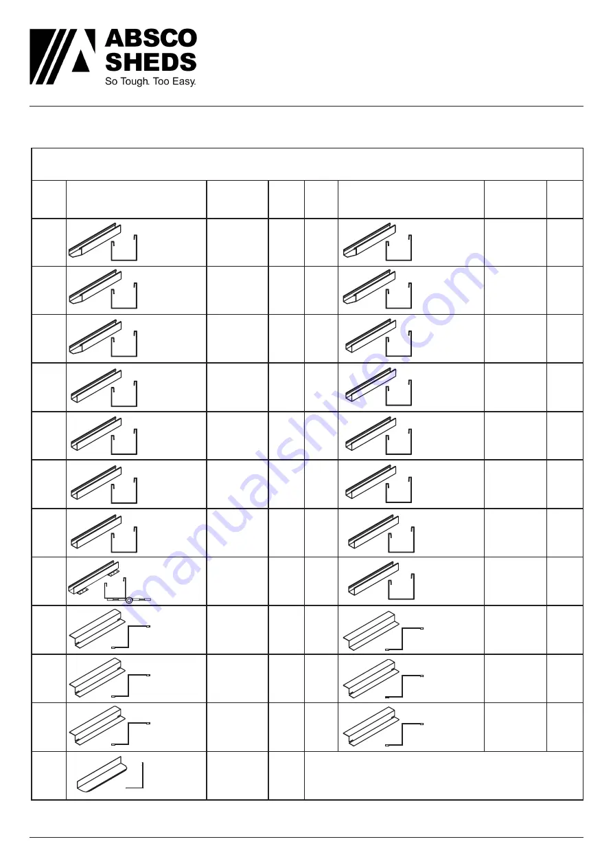 ABSCO SHEDS A23151GKFD Manual Download Page 4