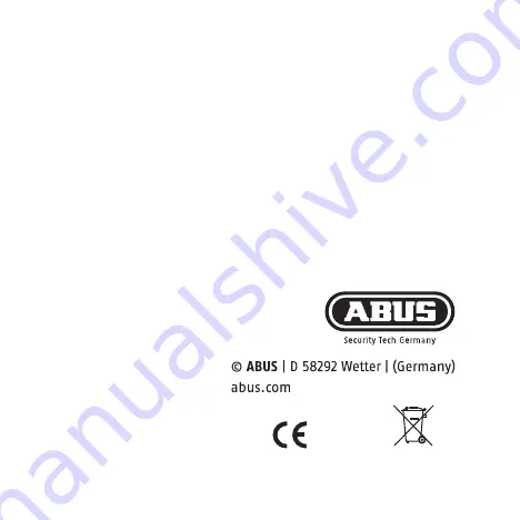 Abus 73126 Assembly And Operating Instructions Manual Download Page 60