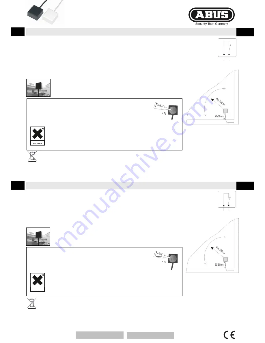 Abus GBM7300W Installation Manual Download Page 2