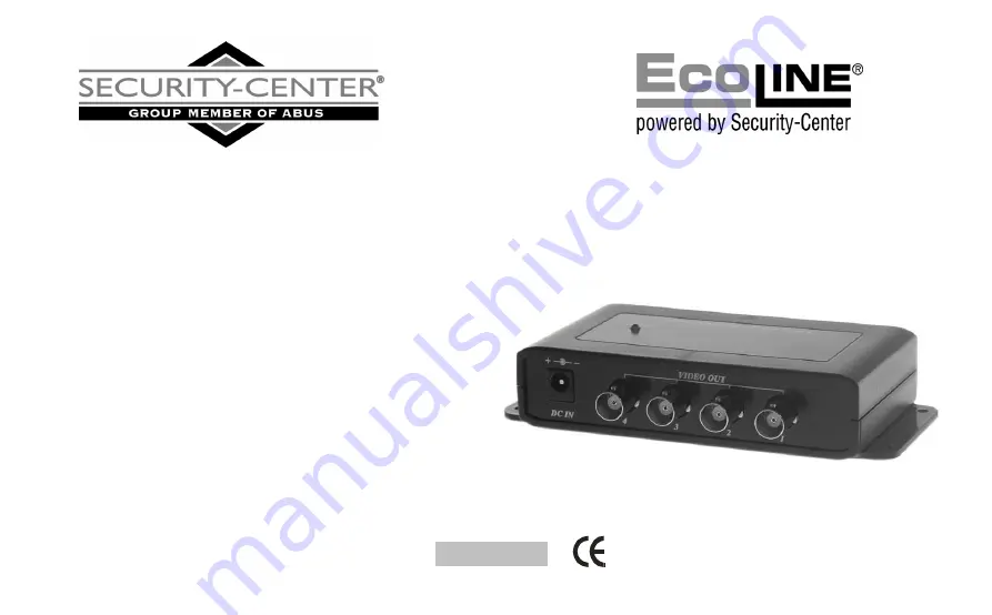 Abus Security-Center EcoLine TV8726 Скачать руководство пользователя страница 1