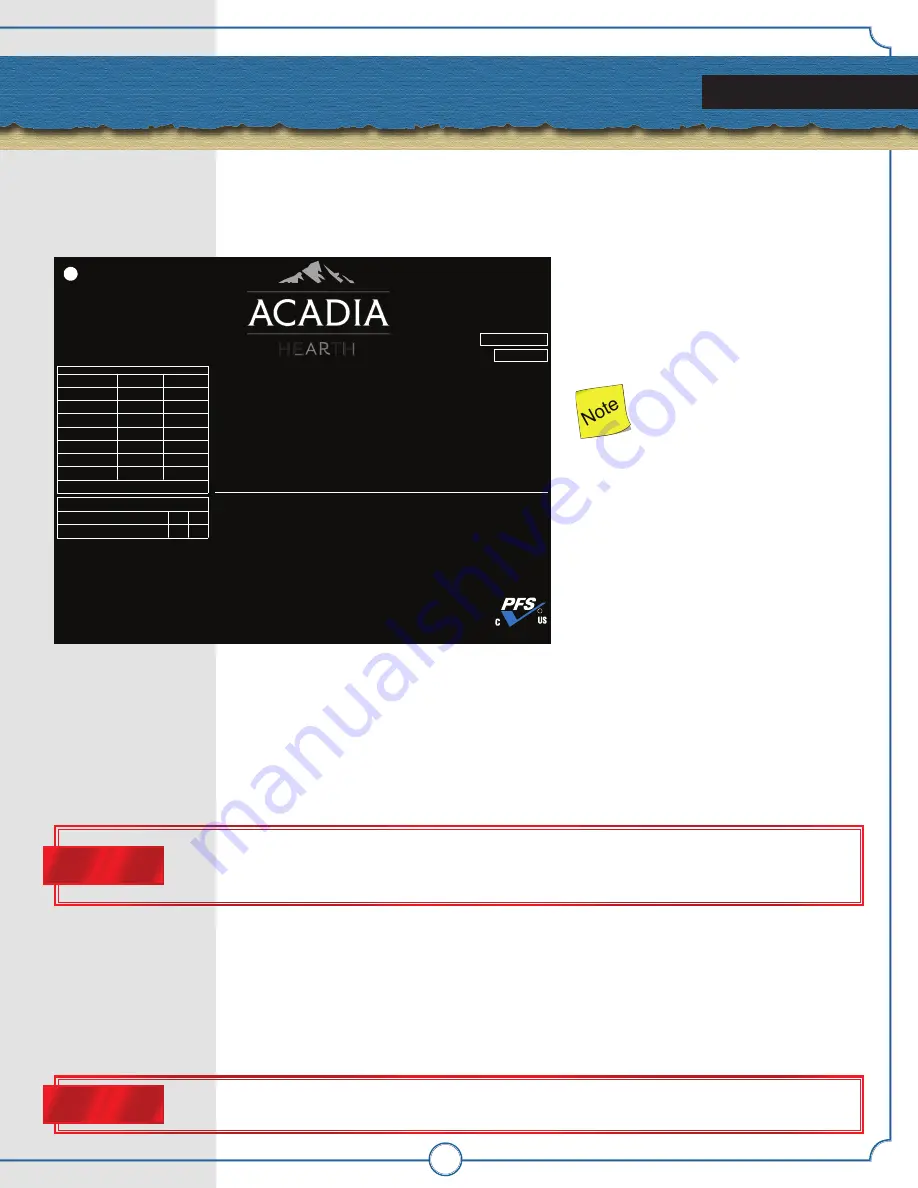 Acadia Hearth AH2613i Manual Download Page 31