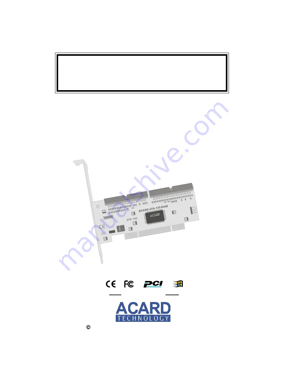 Acard AEC-6880 Скачать руководство пользователя страница 1