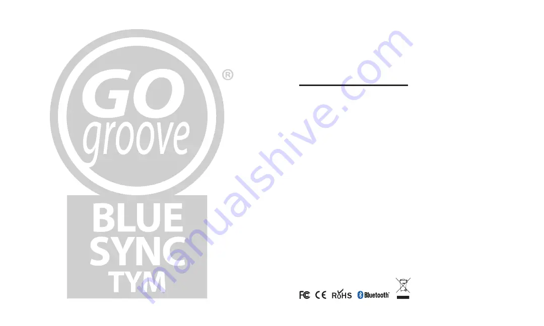 ACCESSORIES 4 TECHNOLOGY GO groove BlueSYNC TYM Manual Download Page 10