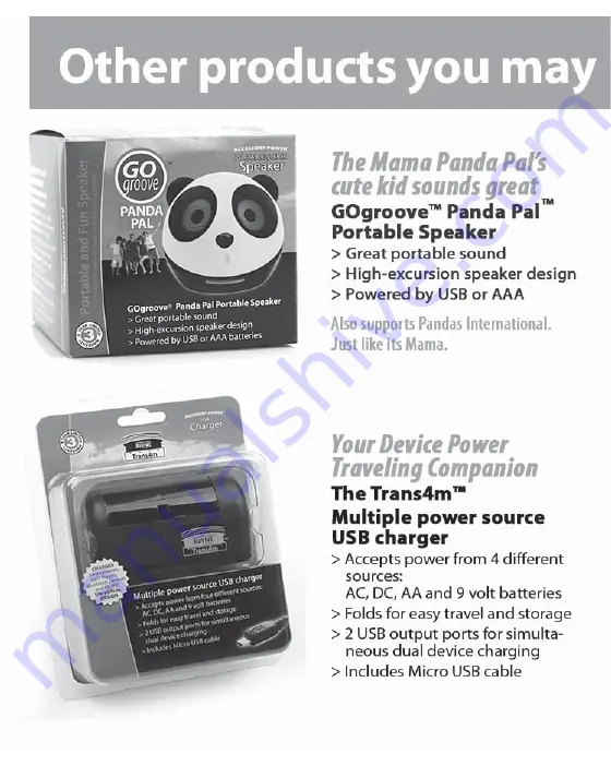 Accessory Power Mama Panda Pal User Manual Download Page 2