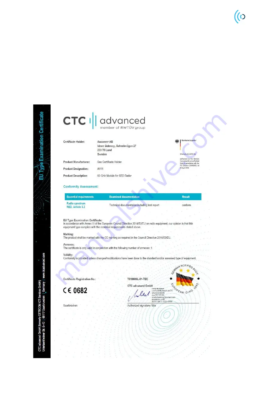 Acconeer A111-003 User Manual Download Page 28