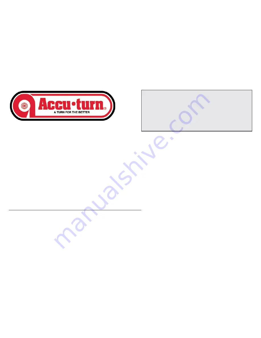 Accu-Turn 626 T Скачать руководство пользователя страница 15