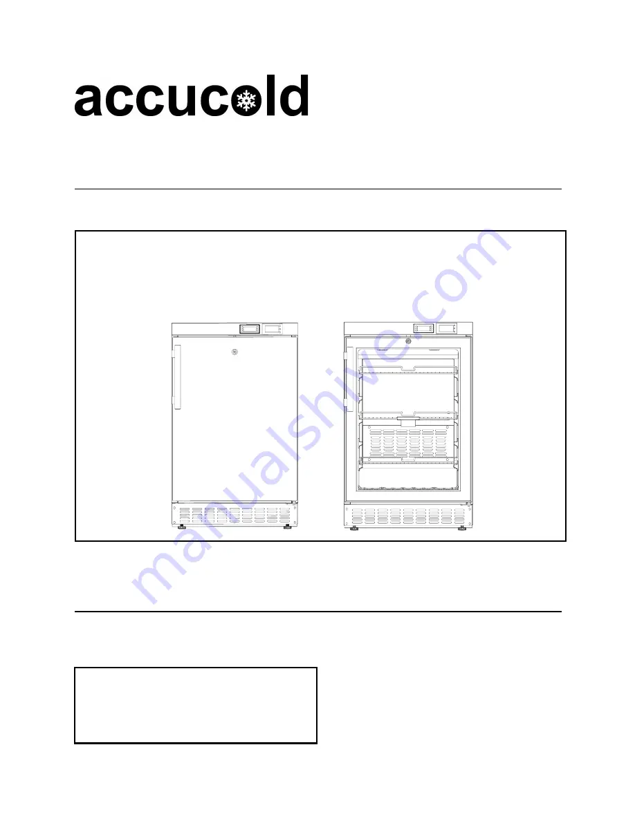 Accucold ACF33L Instruction Manual Download Page 1