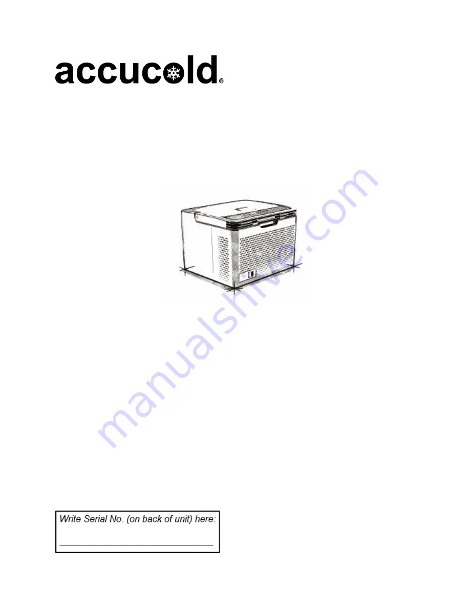 Accucold APRF11 Скачать руководство пользователя страница 1