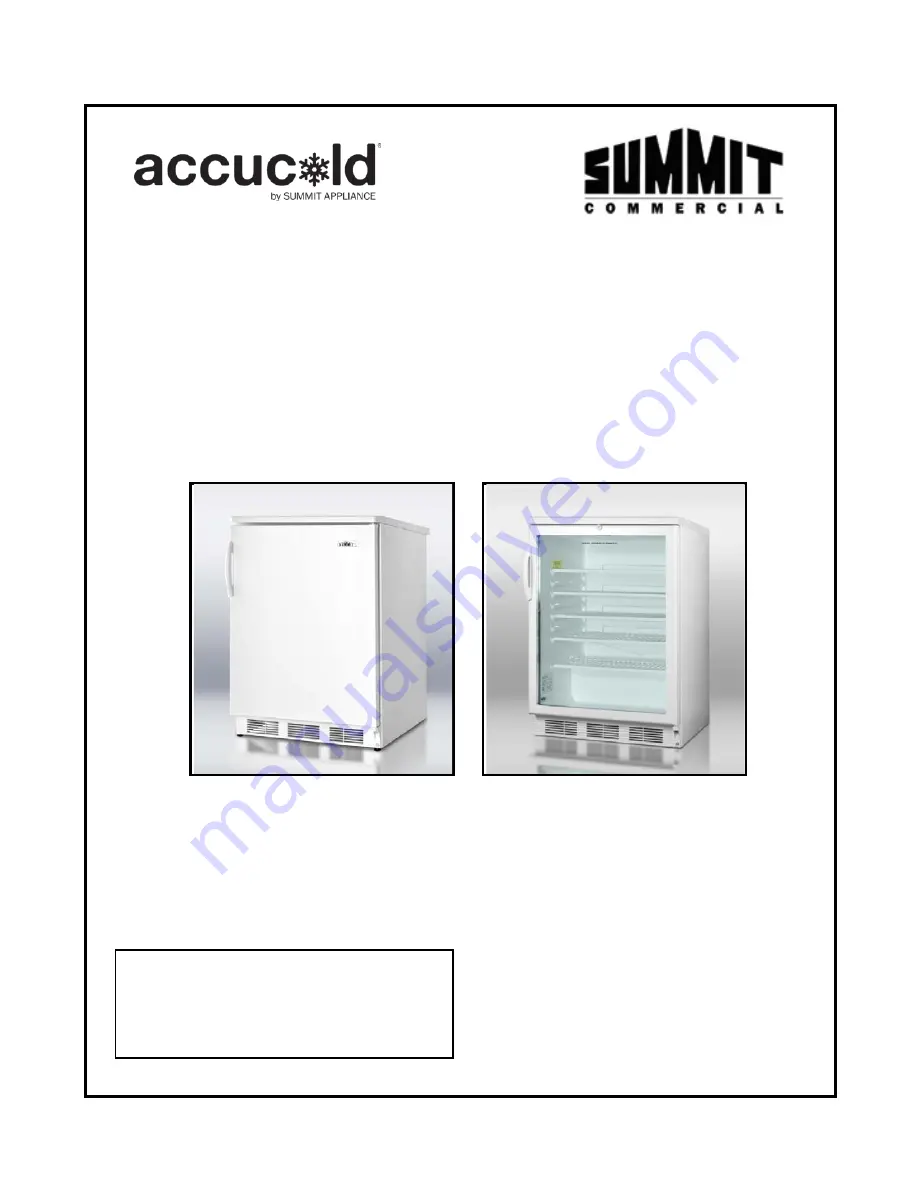 Accucold FF6 Instruction Manual Download Page 1