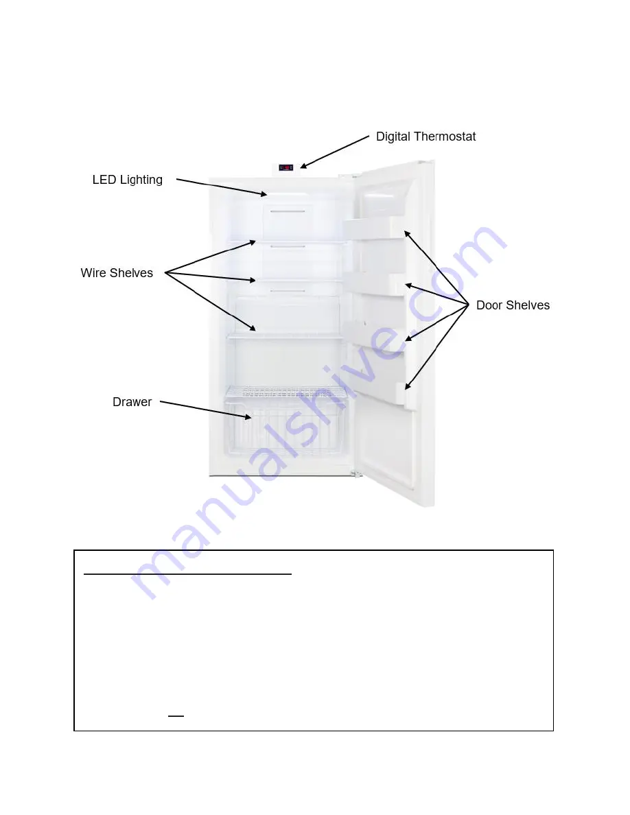 Accucold FFUF194 User Manual Download Page 5