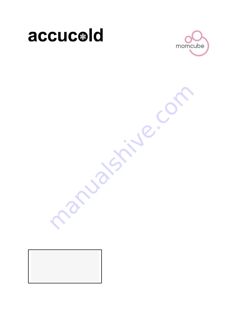 Accucold MOMCUBE MC2 User Manual Download Page 1