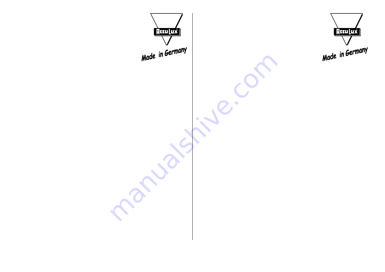 AccuLux ThermoLux Operating Instructions Download Page 1