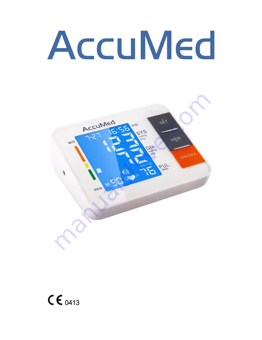 AccuMed ABP802 Скачать руководство пользователя страница 1