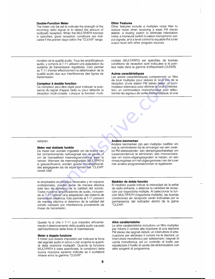 Accuphase T-11 Instruction Manual Download Page 11