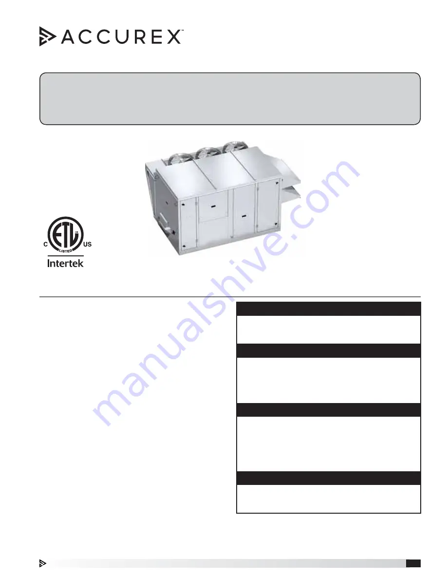 Accurex XRV-25-5I Series Installation, Operation And Maintenance Manual Download Page 1