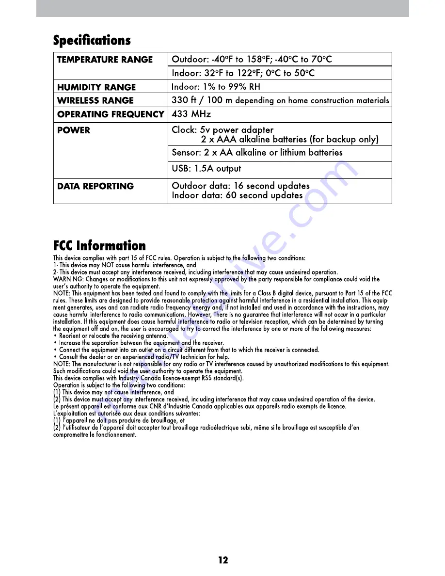 Accurite 13041RM Instruction Manual Download Page 12