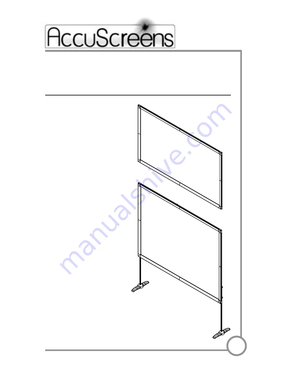 AccuScreens WALL/PORTABLE PROJECTION SCREENS Assembly/Mounting Instructions Download Page 1