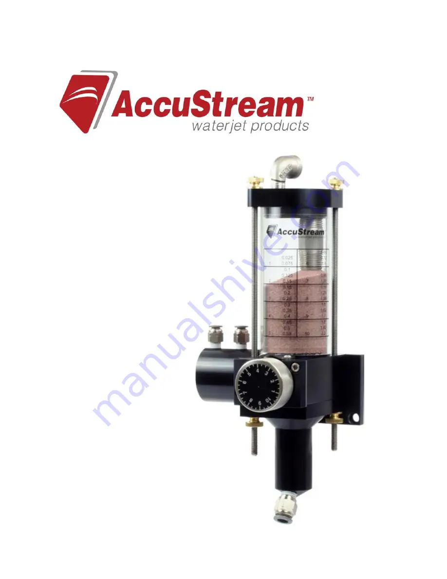 AccuStream Abrasive Regulator II Manual Download Page 1