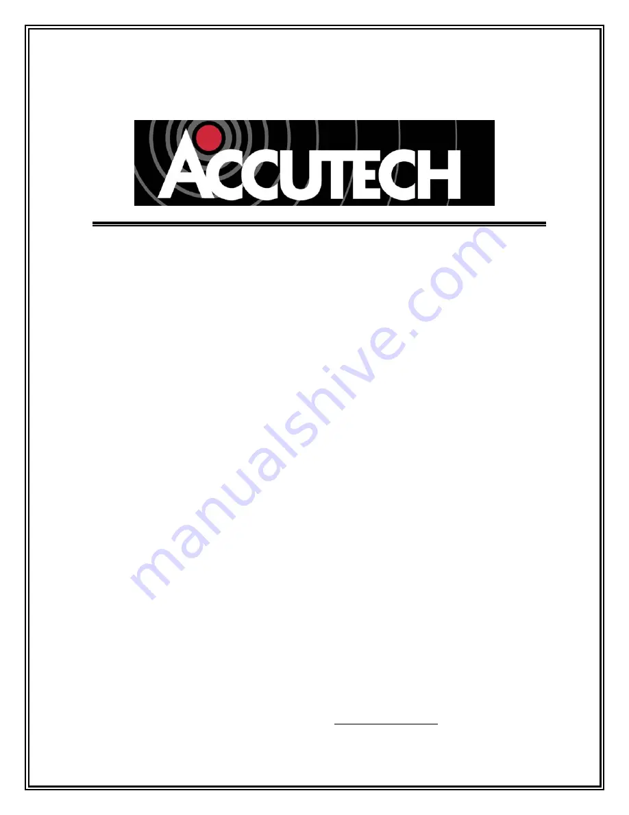 Accutech 800121 Manual Download Page 1