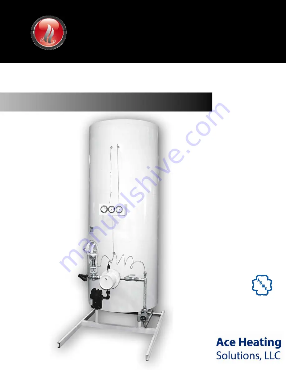 Ace Heating Solutions Packaged Storage Water Heater Steam-to-Water System Скачать руководство пользователя страница 1