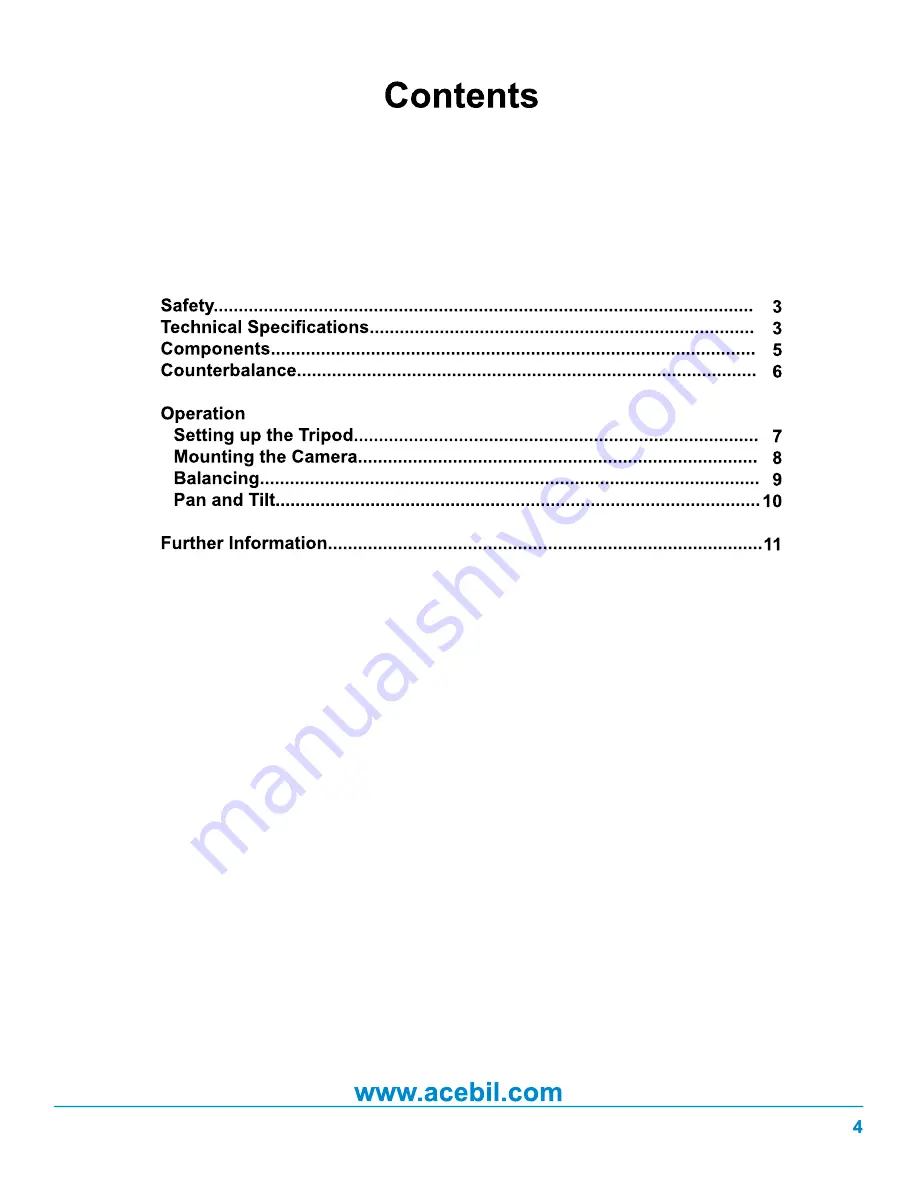 Acebil PE-82MX Operation Manual Download Page 4