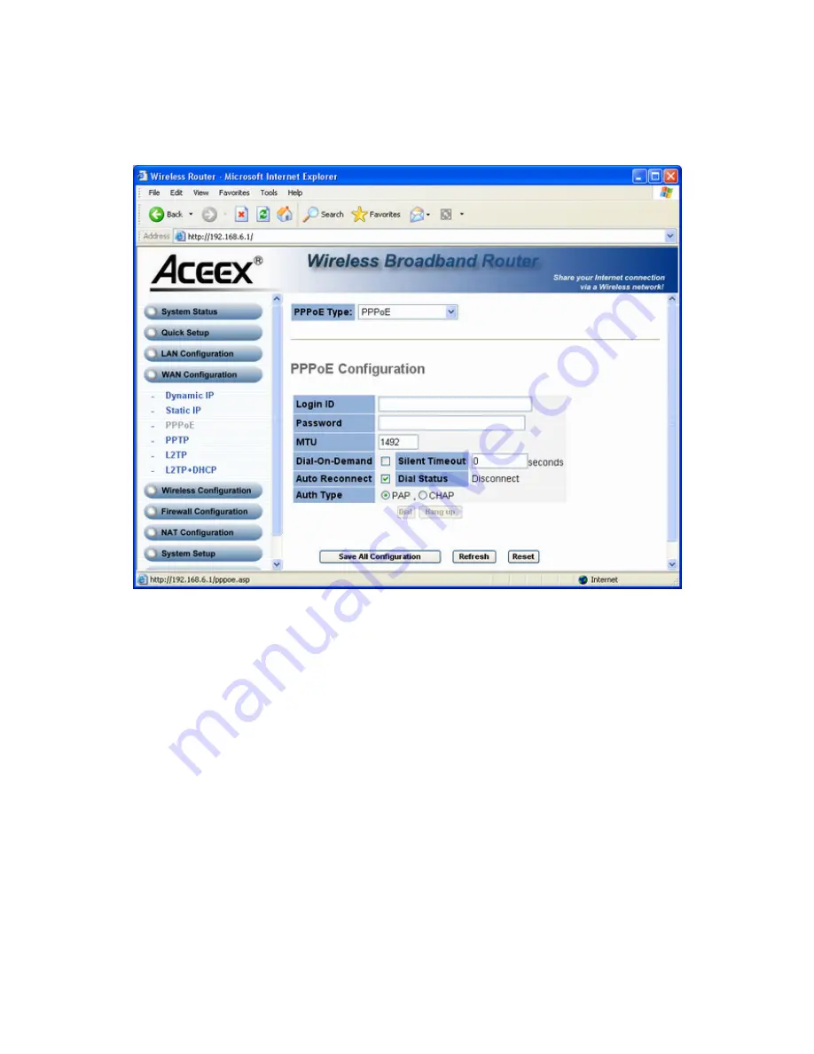 Aceex Wireless 11g Router User Manual Download Page 18