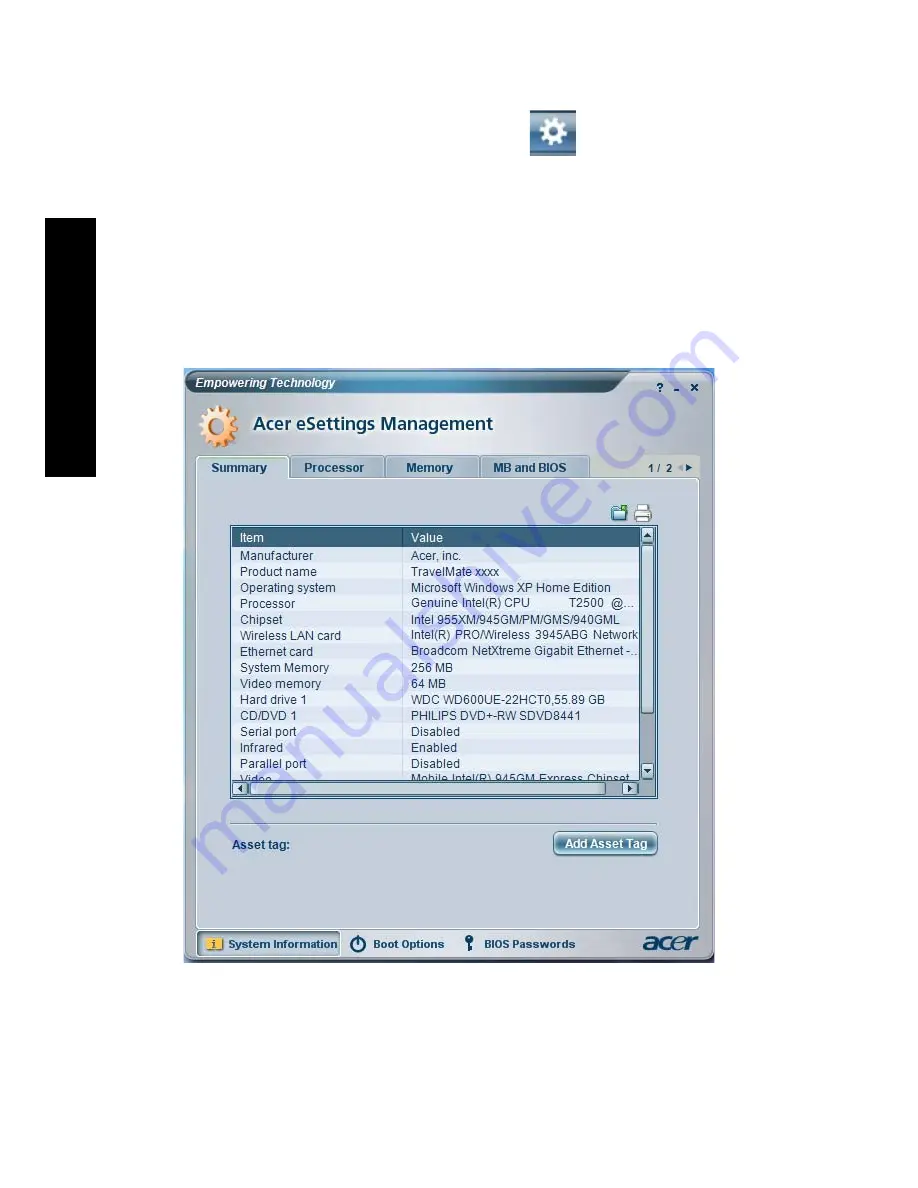 Acer 9410-2829 - Aspire Manual Do Utilizador Download Page 24