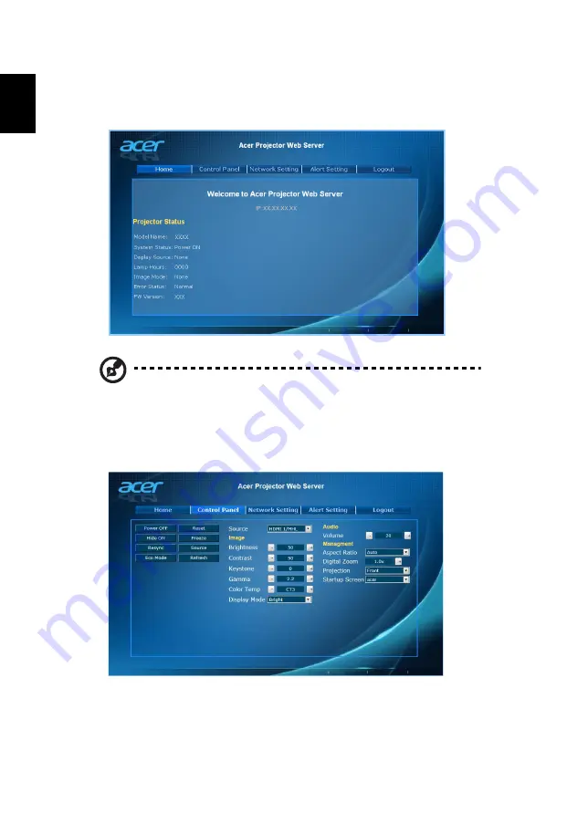 Acer P6605 Series User Manual Download Page 46