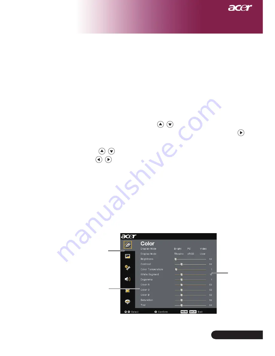 Acer PD724 Series Manual Download Page 23