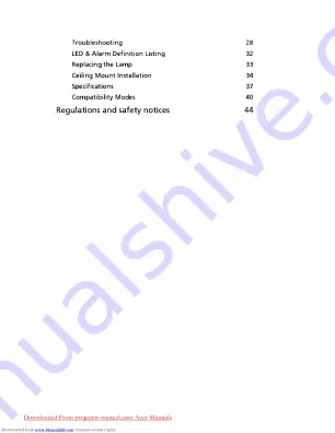 Acer PI 173 Series User Manual Download Page 10