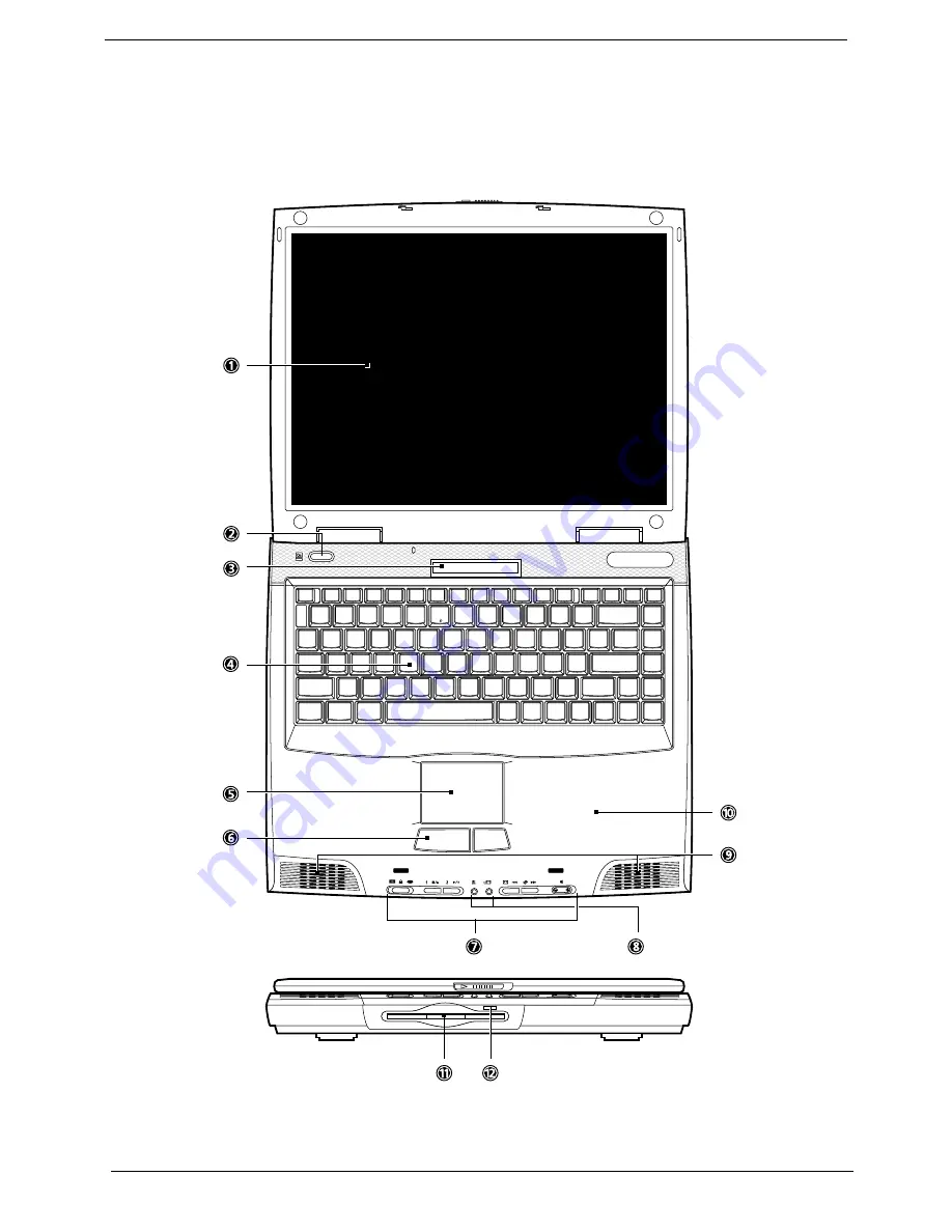 Acer TravelMate -550 Service Manual Download Page 14