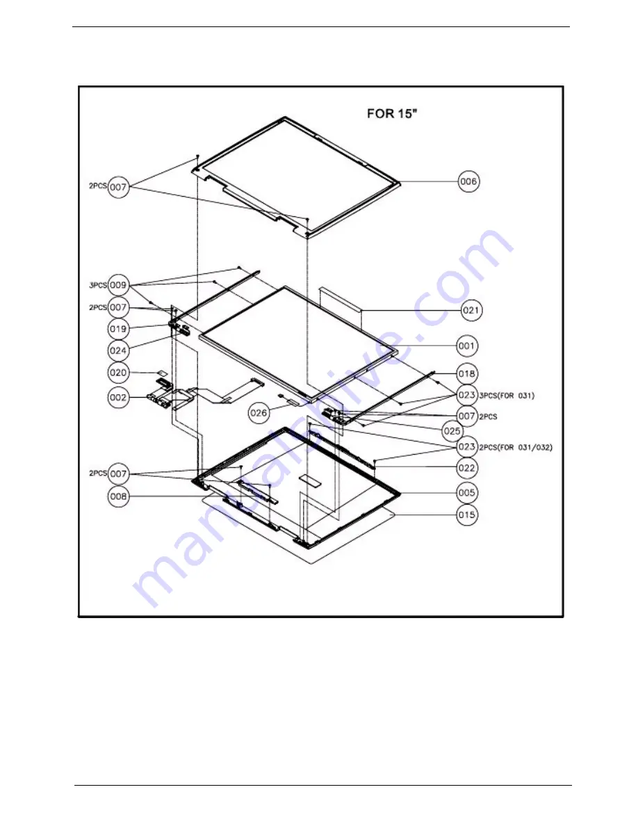 Acer TravelMate -550 Service Manual Download Page 111