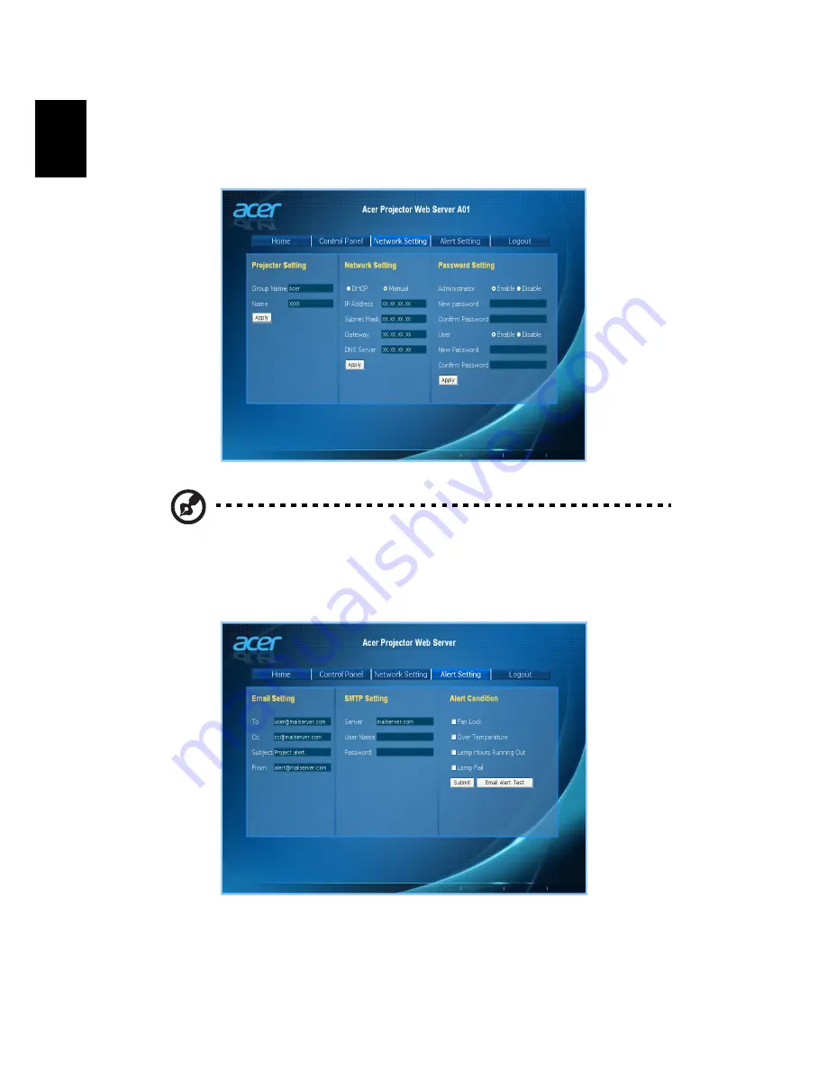 Acer X1270 Series User Manual Download Page 42